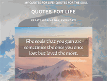 Tablet Screenshot of myquotesforlife.com